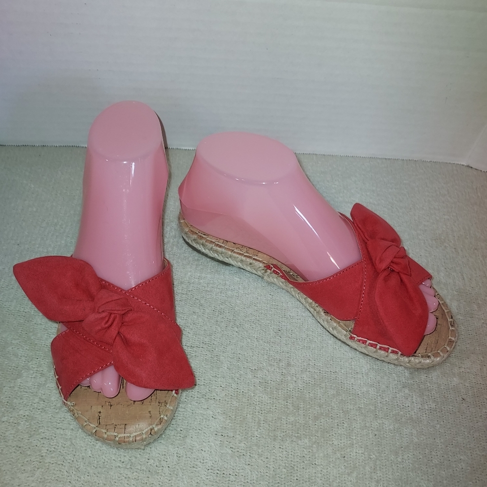 Nine West Red Bellah Espandrille Sandals size 6.5